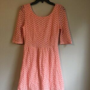 Pink owl medium light pink dress